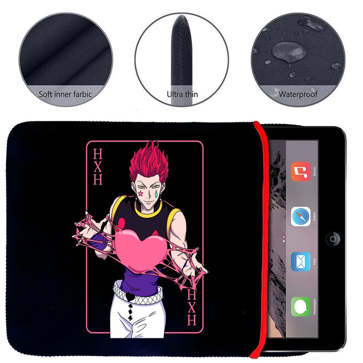 Printed Neoprene Reversible Laptop & Tablet Sleeve - Anime Hisoka