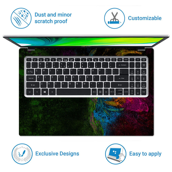 Laptop Skin - Bright Rangoli Colours Spread