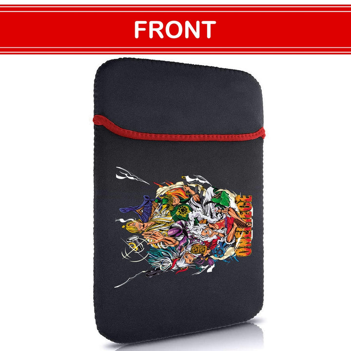 Printed Neoprene Reversible Laptop & Tablet Sleeve - Anime Onepiece Letsgo