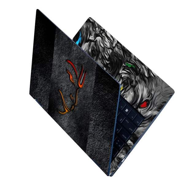 Laptop Skin - Lord Hanuman Black Rock Design