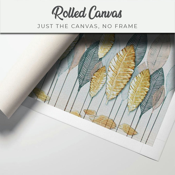 32x20 Canvas Painting - Stand Metal Leaves