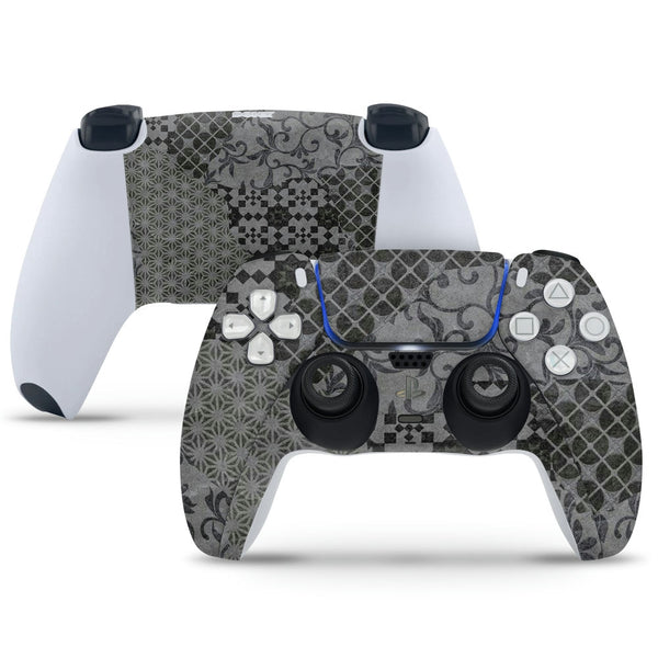 PS5 Controller Skin - Grey Different Shapes