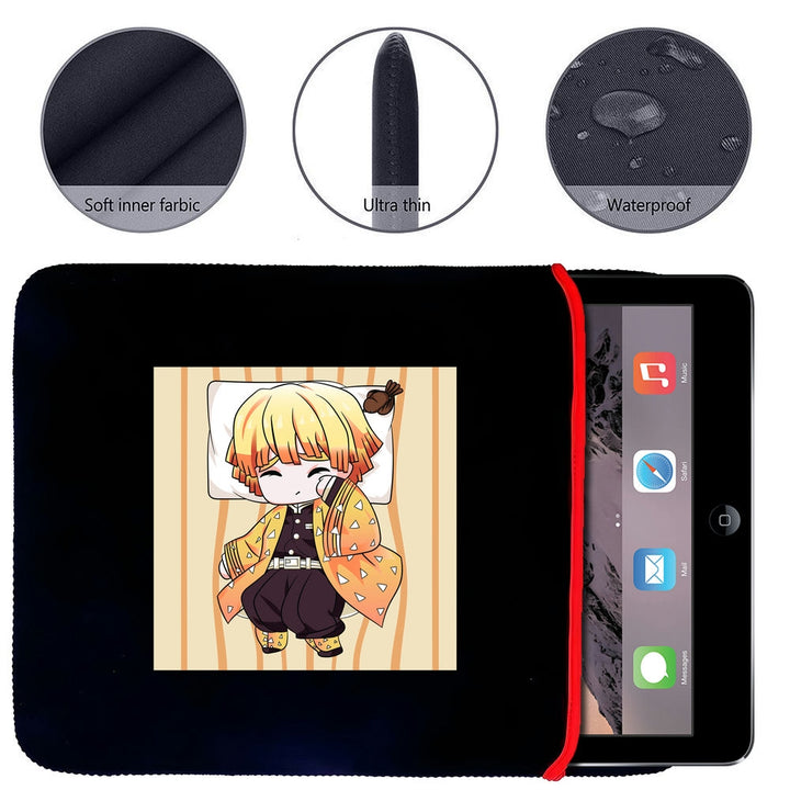 Printed Neoprene Reversible Laptop & Tablet Sleeve - Anime Cojines Demon Slayer Pillow DS06