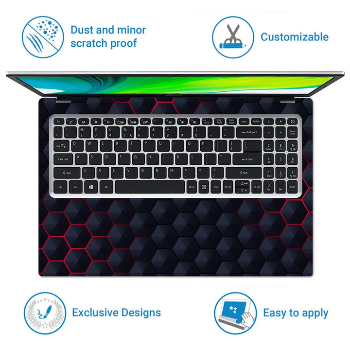 Laptop Skin - Gradient Hexagonal Background