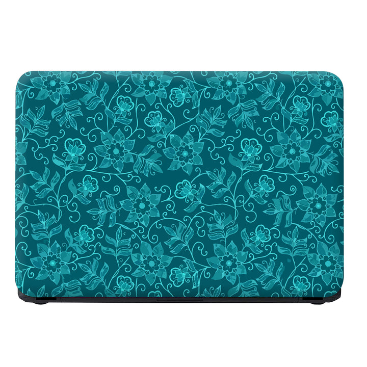 Laptop Skin - Greenish Floral Art