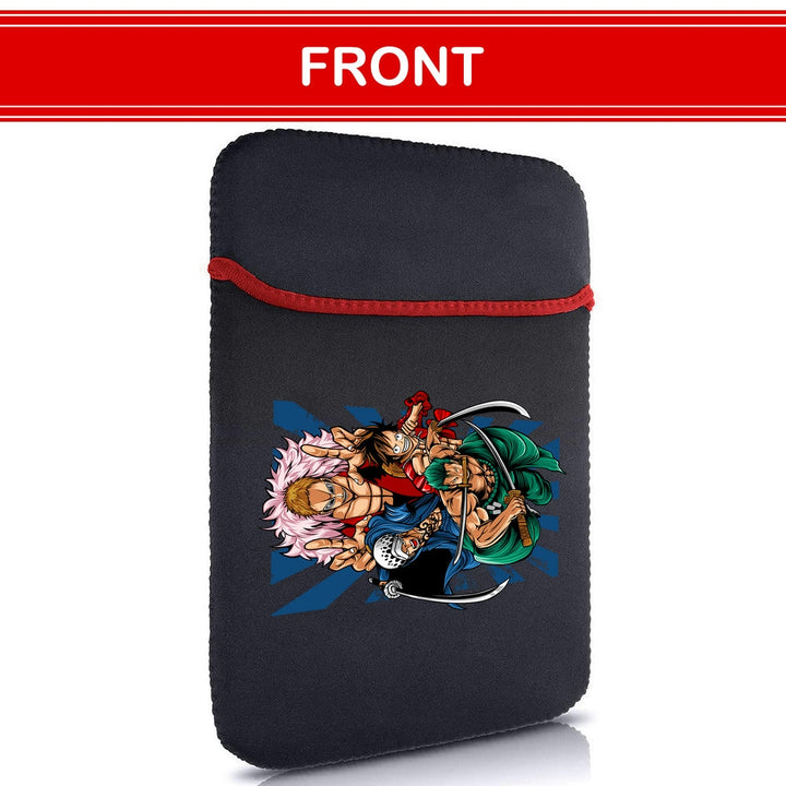 Printed Neoprene Reversible Laptop & Tablet Sleeve - Anime Action DS16