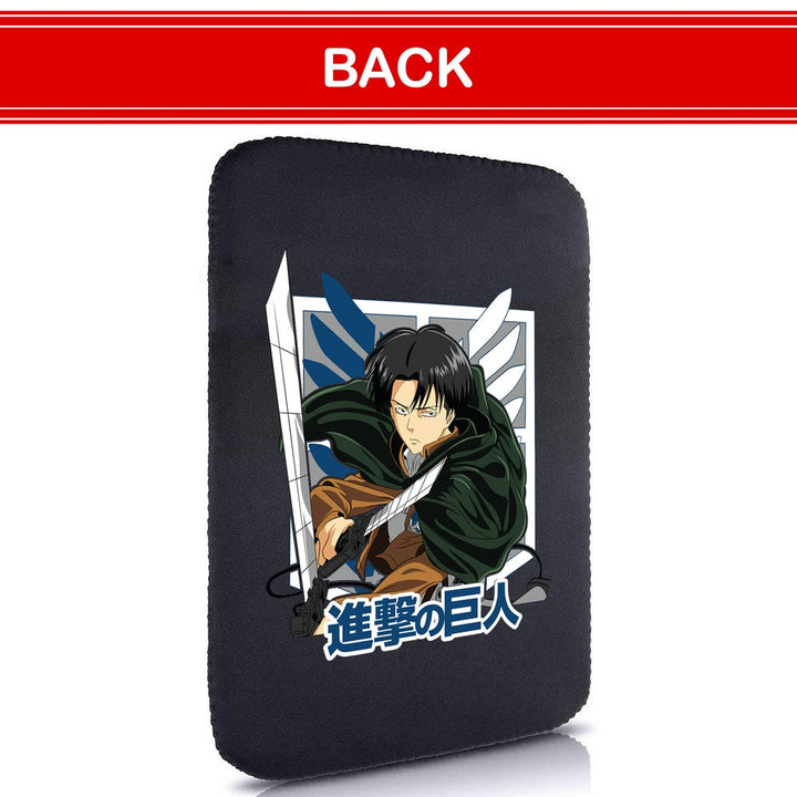 Printed Neoprene Reversible Laptop & Tablet Sleeve - Anime Attack on Titan DS10