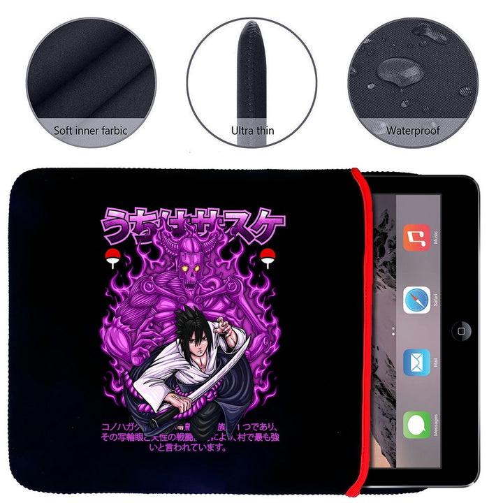 Printed Neoprene Reversible Laptop & Tablet Sleeve - Anime Legendary DS74