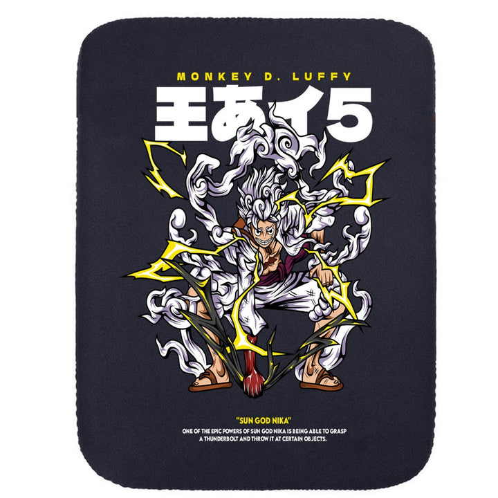 Printed Neoprene Reversible Laptop & Tablet Sleeve - One Piece Gear 5 DS1