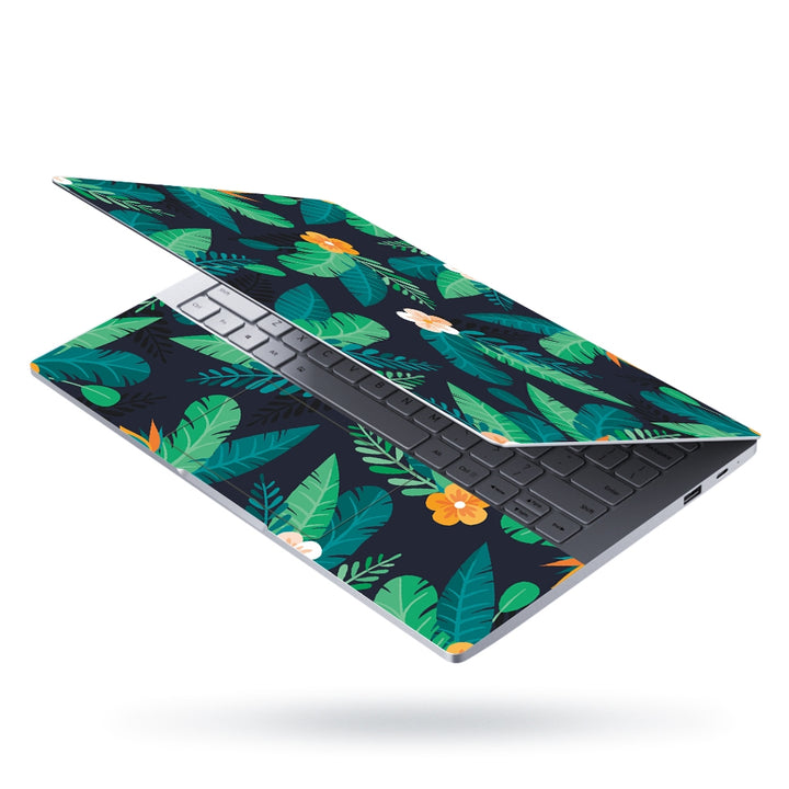 Laptop Skin - Greenish Tropical Leaves