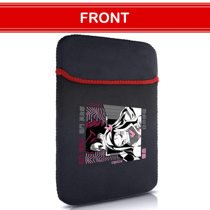 Printed Neoprene Reversible Laptop & Tablet Sleeve - Anime Demon Slayer Kimetsu No Yaiba DS05