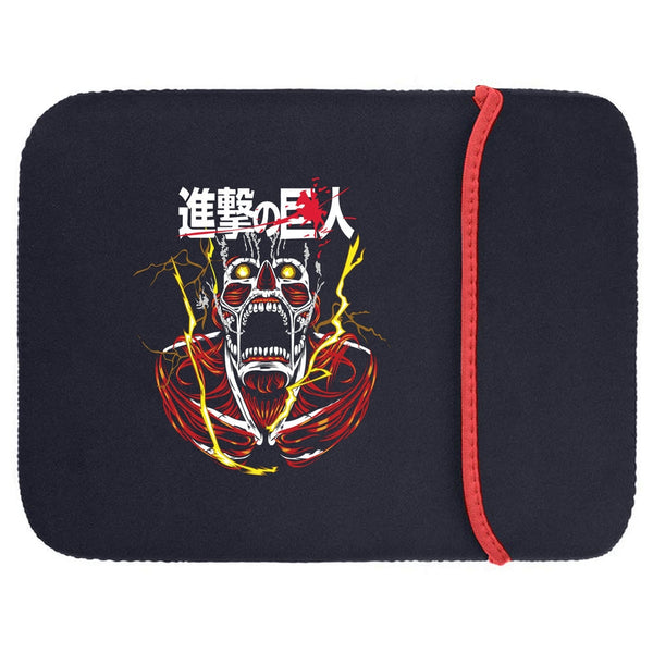 Printed Neoprene Reversible Laptop & Tablet Sleeve - Anime Attack on Titan DS06