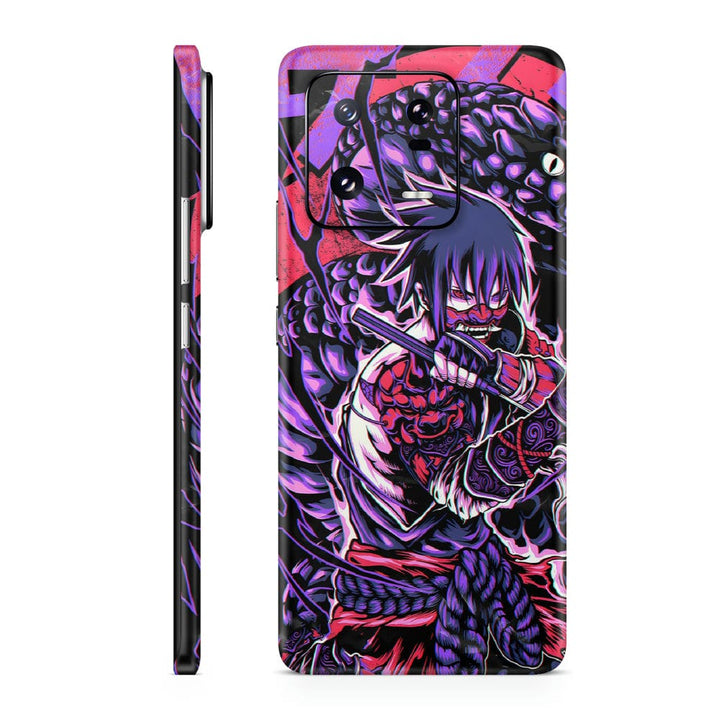 Mobile Skin Wrap - Anime Sasuke Uchicha Red Blue