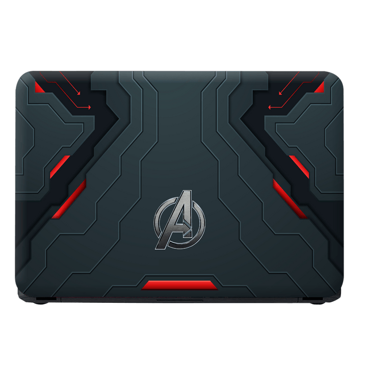 Laptop Skin - Gaming Background Black Red a Logo