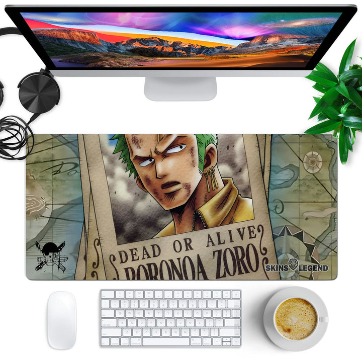 Anti-Slip Desk Mat Gaming Mouse Pad - One Piece Roronoa Zoro RZ12