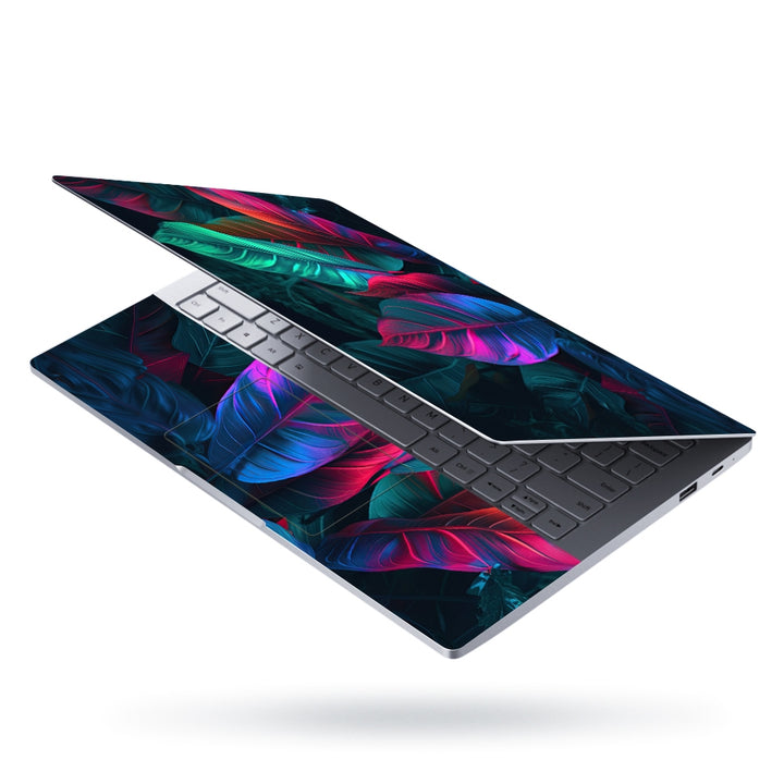 Laptop Skin - Neon Leaves