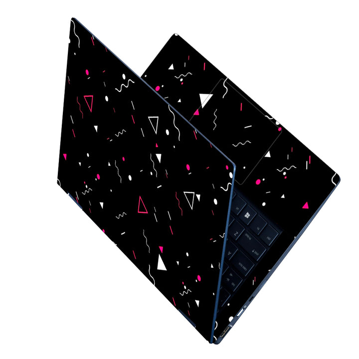 Laptop Skin - Triangle Spiral on Black