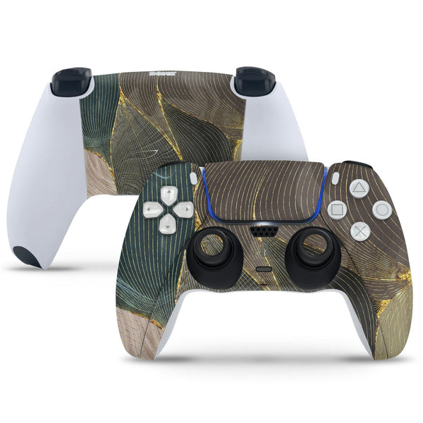 PS5 Controller Skin - Golden Highlighter On Leaves