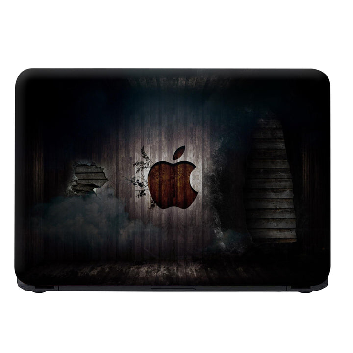 Laptop Skin - Brown Apple Wooden Art