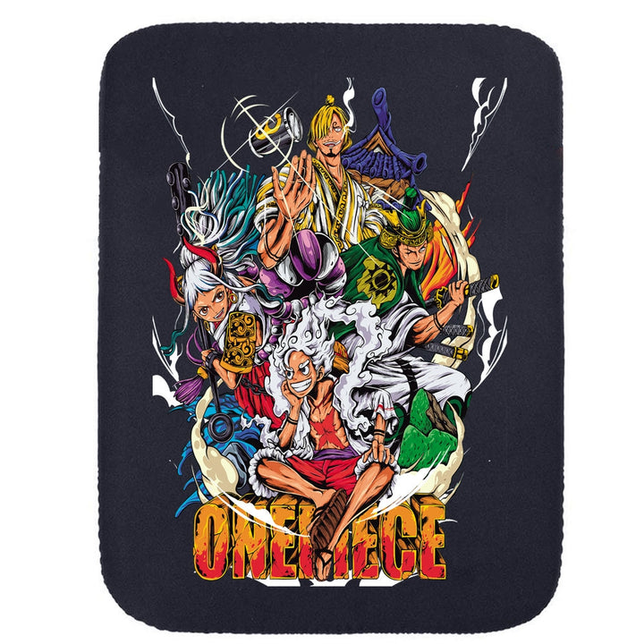 Printed Neoprene Reversible Laptop & Tablet Sleeve - Anime Onepiece Letsgo