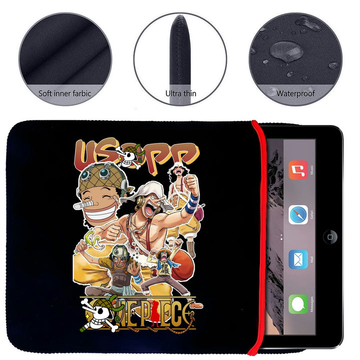 Printed Neoprene Reversible Laptop & Tablet Sleeve - One Piece Usopp DS2