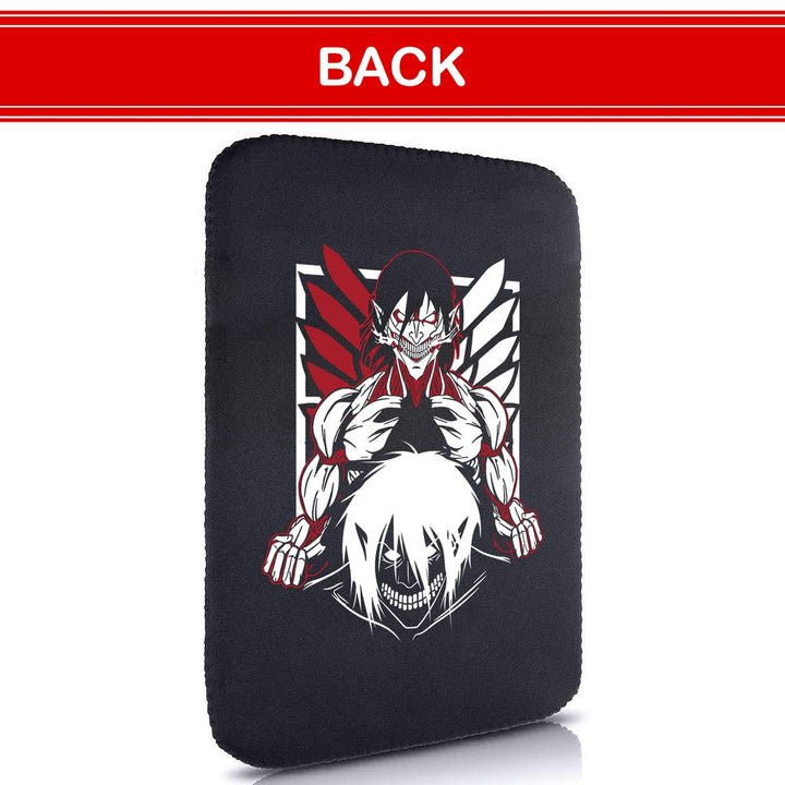 Printed Neoprene Reversible Laptop & Tablet Sleeve - Anime Attack on Titan DS08