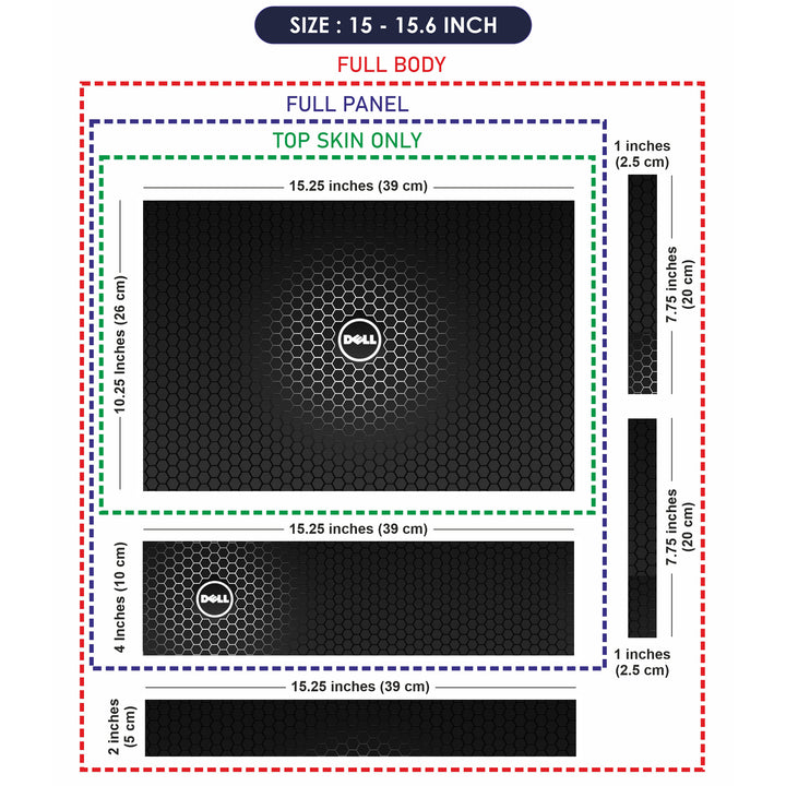 Laptop Skin - Dell Logo on Black Honeycomb