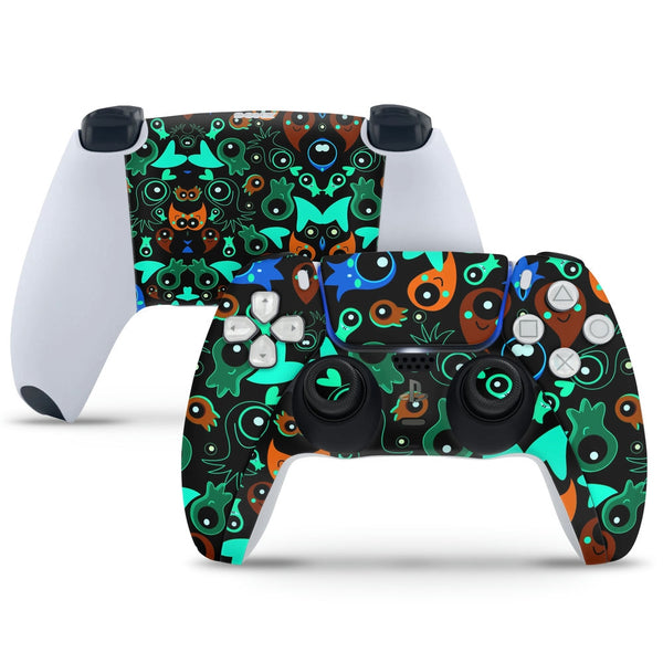 PS5 Controller Skin - Green Owl Art