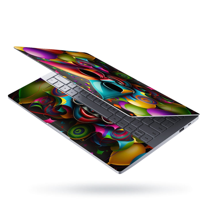 Laptop Skin - Colorful Background Carnival Festival Mask