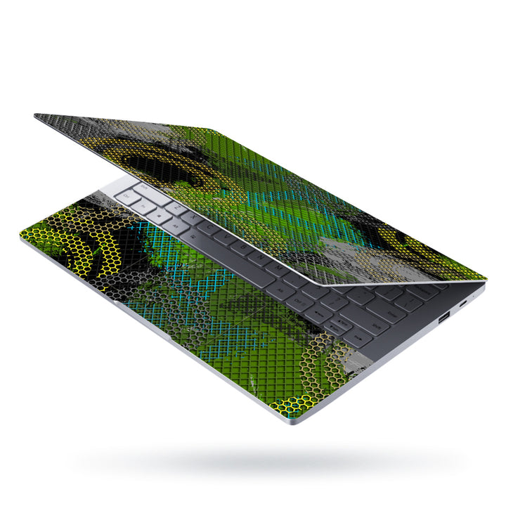 Laptop Skin - Yellow Green Honeycomb Design