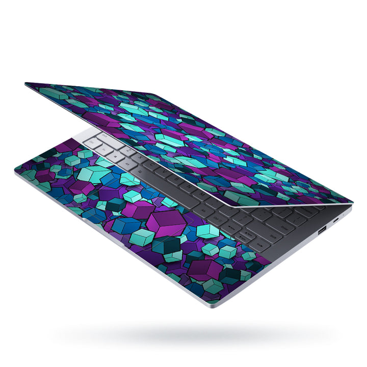 Laptop Skin - 3D Cubes Blue