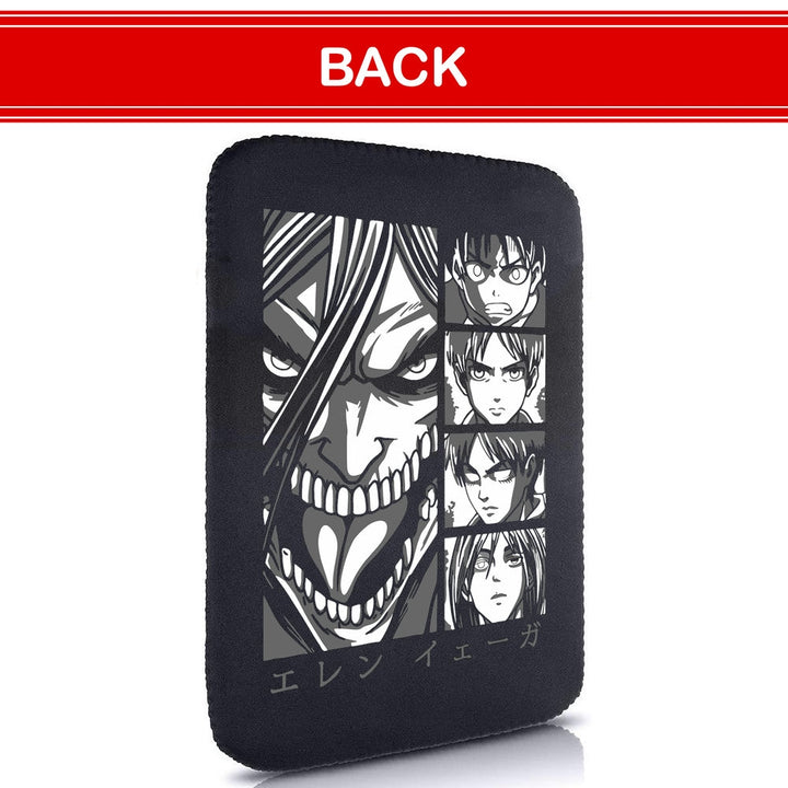 Printed Neoprene Reversible Laptop & Tablet Sleeve - Anime Attack on Titan DS19