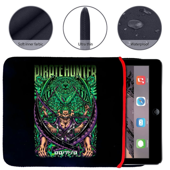 Printed Neoprene Reversible Laptop & Tablet Sleeve - Anime Legendary DS48