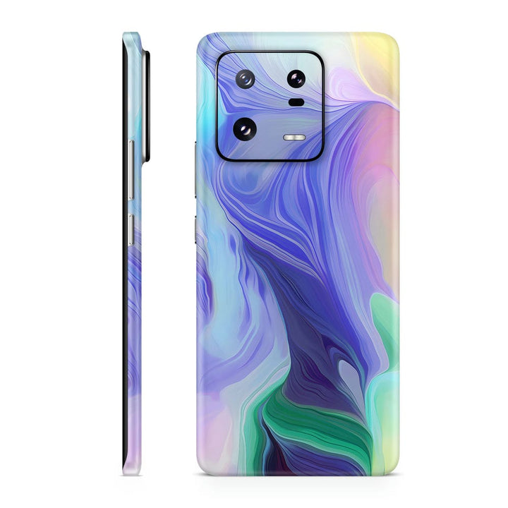 Mobile Skin Wrap - Light Shaded Blue Green Art