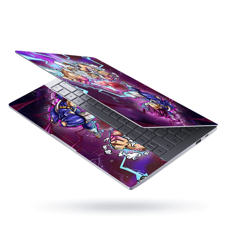 Laptop Skin - Anime Vegeta Ultra Ego vs Luffy Gear