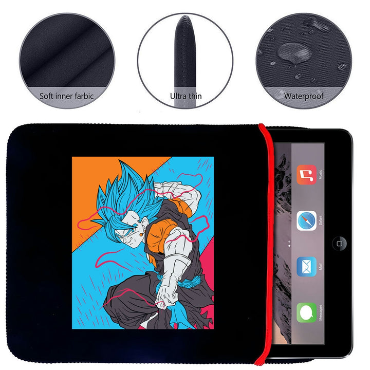 Printed Neoprene Reversible Laptop & Tablet Sleeve - Anime Dragon Ball DS10