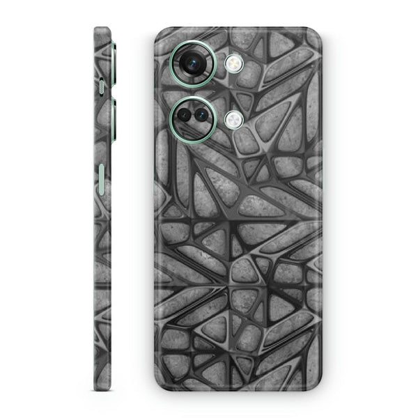 Mobile Skin Wrap - Black Plastic Bars on Grey