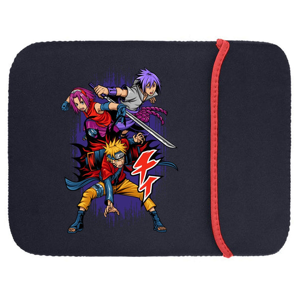 Printed Neoprene Reversible Laptop & Tablet Sleeve - Anime Action DS17