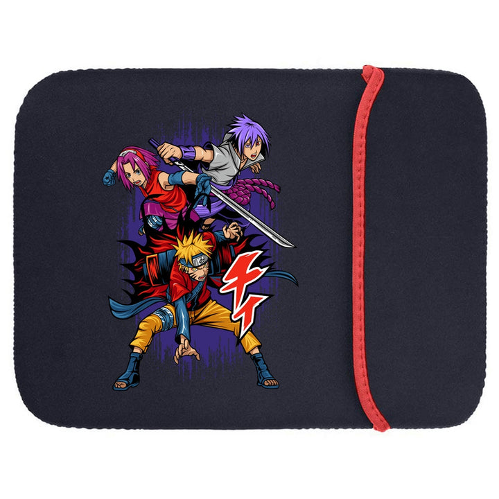 Printed Neoprene Reversible Laptop & Tablet Sleeve - Anime Action DS17