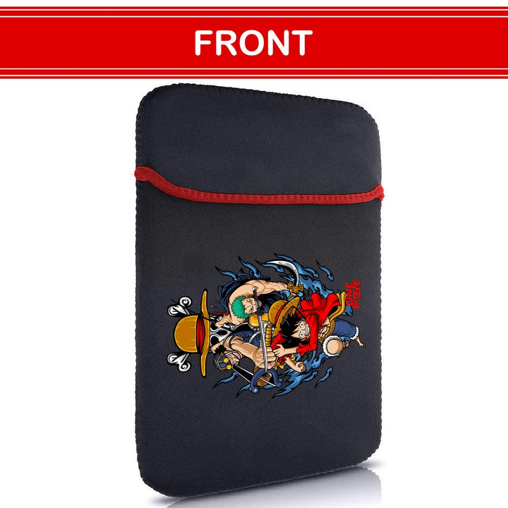 Printed Neoprene Reversible Laptop & Tablet Sleeve - Anime Action DS19