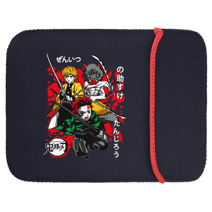 Printed Neoprene Reversible Laptop & Tablet Sleeve - Anime Demon Slayer Kimetsu No Yaiba DS19