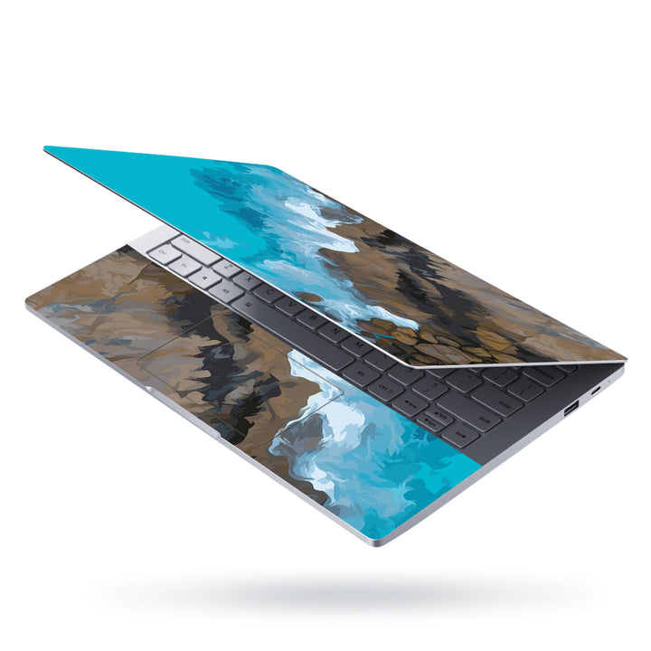 Laptop Skin - Blue Sea Brown Rocks