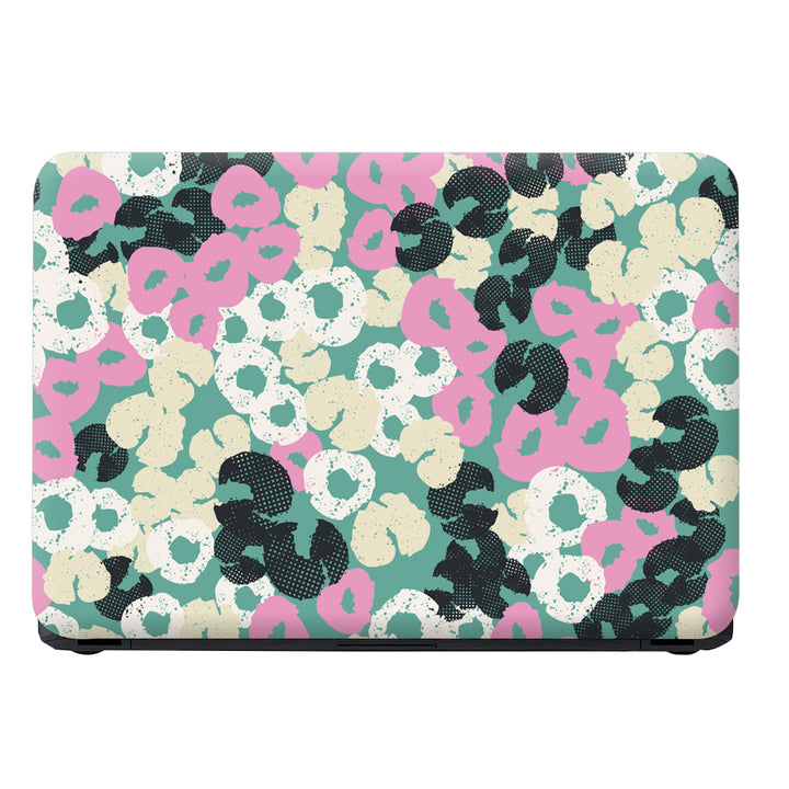 Laptop Skin - Pink White Black Circles