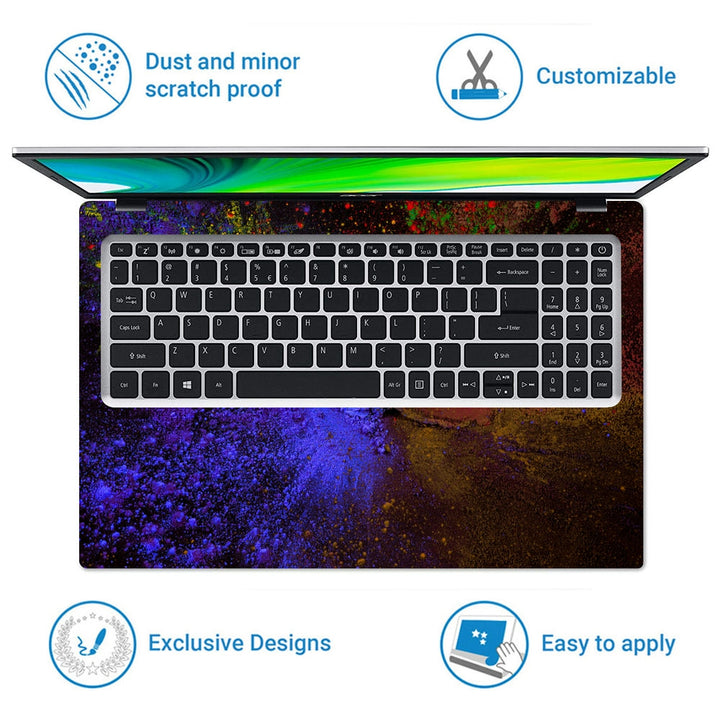 Laptop Skin - Splatter Holi Color Powder