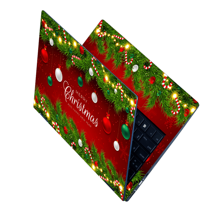 Laptop Skin - Gradient Christmas Tinsel Background