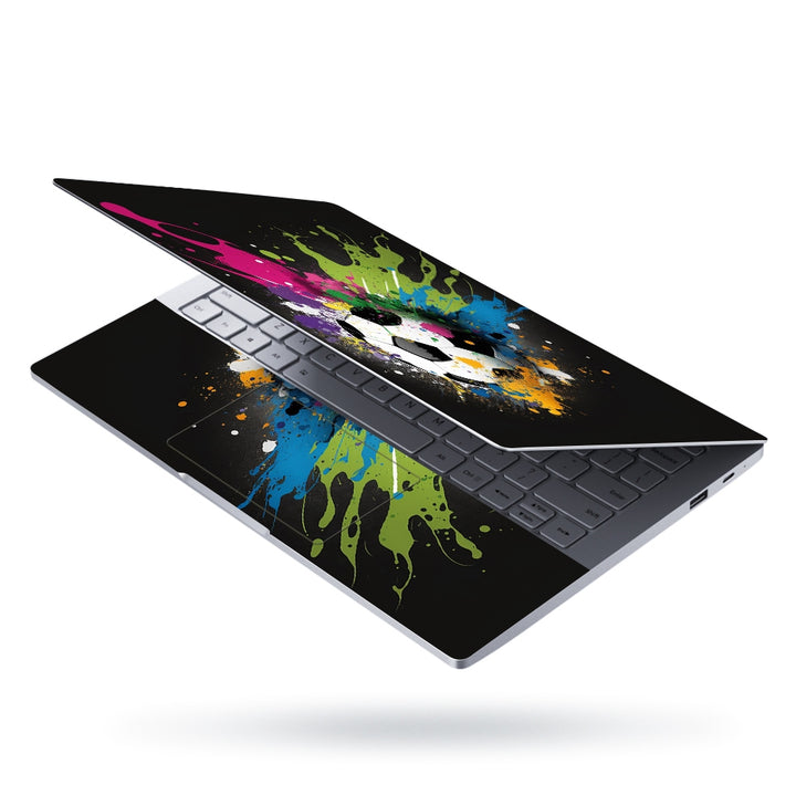 Laptop Skin - A Football or Soccer on Black