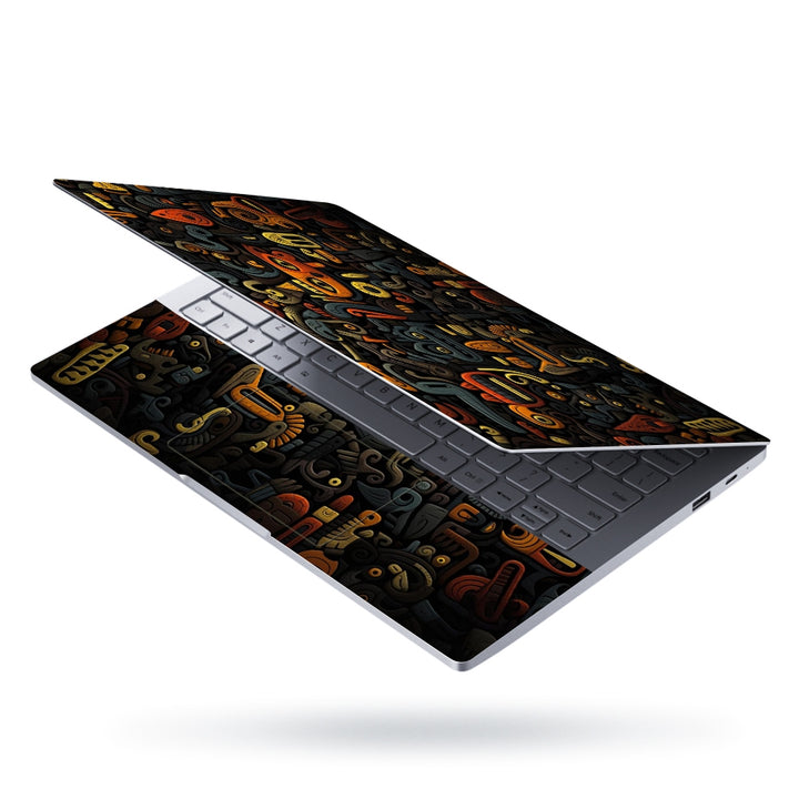 Laptop Skin - A Colorful Illustration Digital Art Black