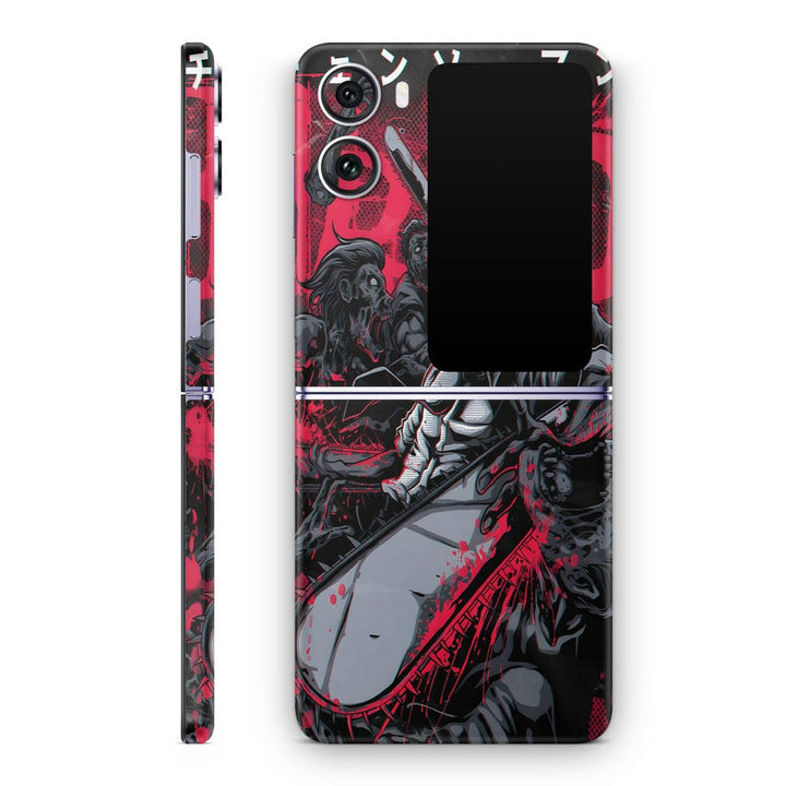 Mobile Skin Wrap - Black Red Creatures Design