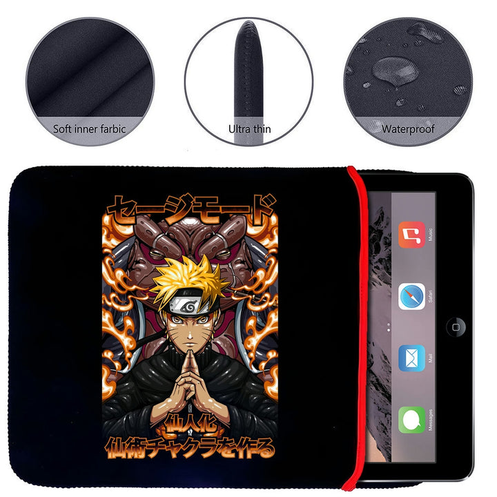 Printed Neoprene Reversible Laptop & Tablet Sleeve - Anime Legendary DS70