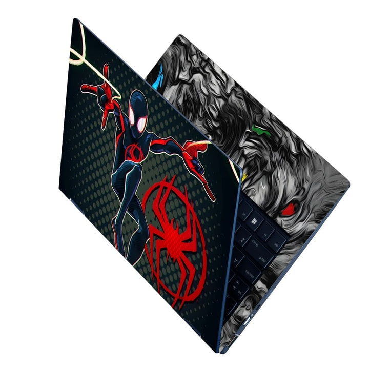 Laptop Skin - Miles Morals Black Red